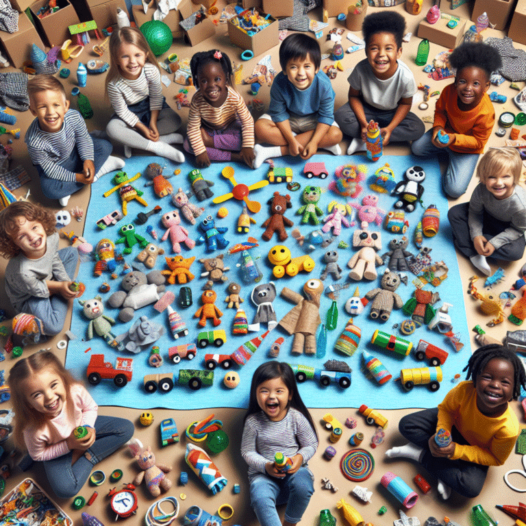 Brinquedos recicláveis para crianças pequenas: diversão sustentável