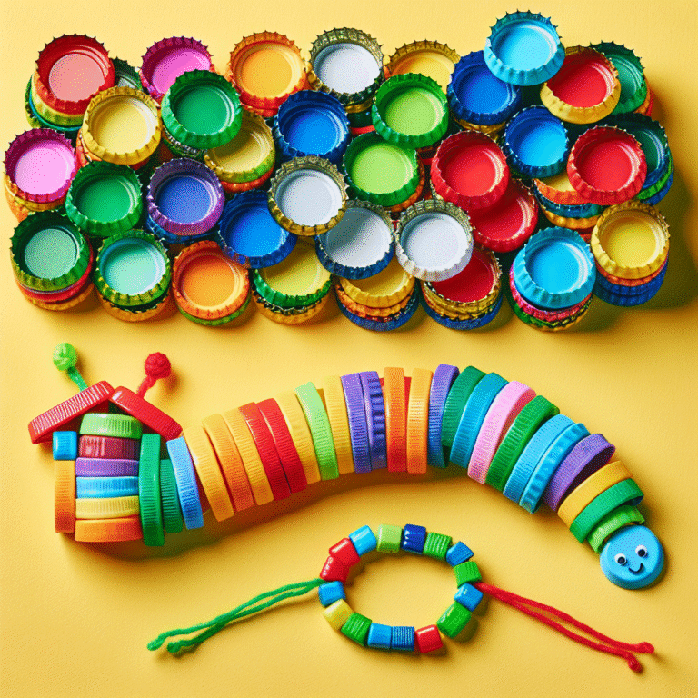 Mini projetos de tampinhas que encantam crianças