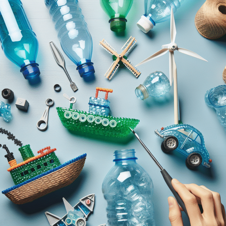 Brinquedos divertidos usando garrafas PET