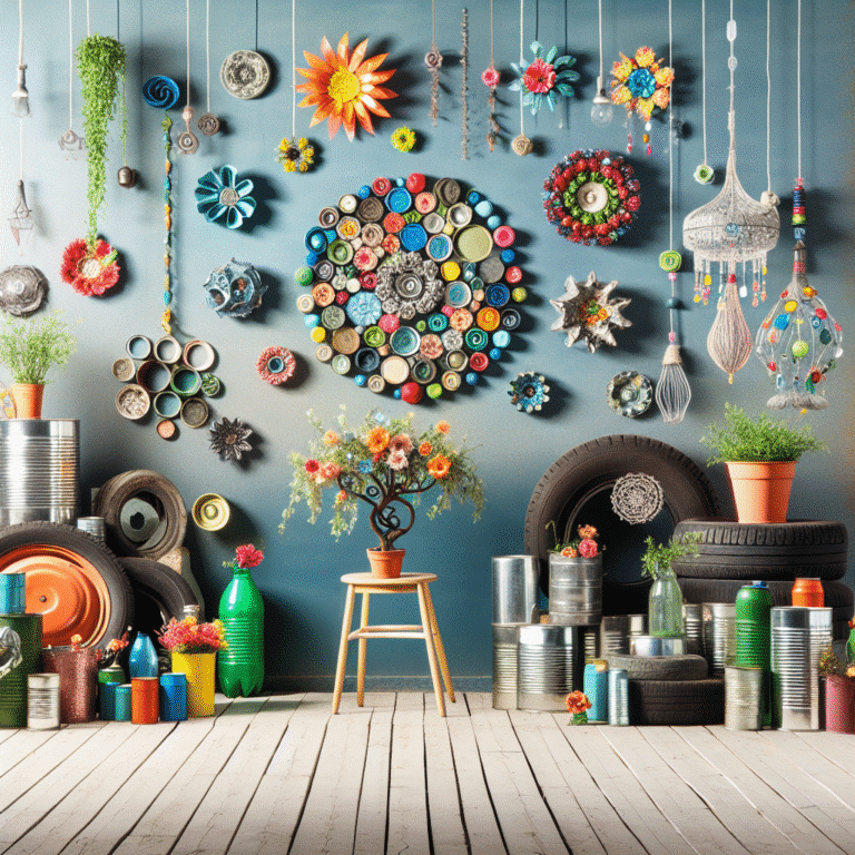 Decoração sustentável: Transformando resíduos em arte