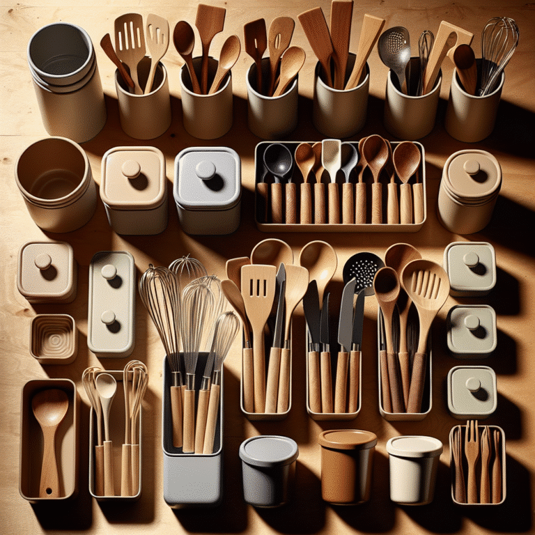 Potes reutilizáveis para utensílios de cozinha