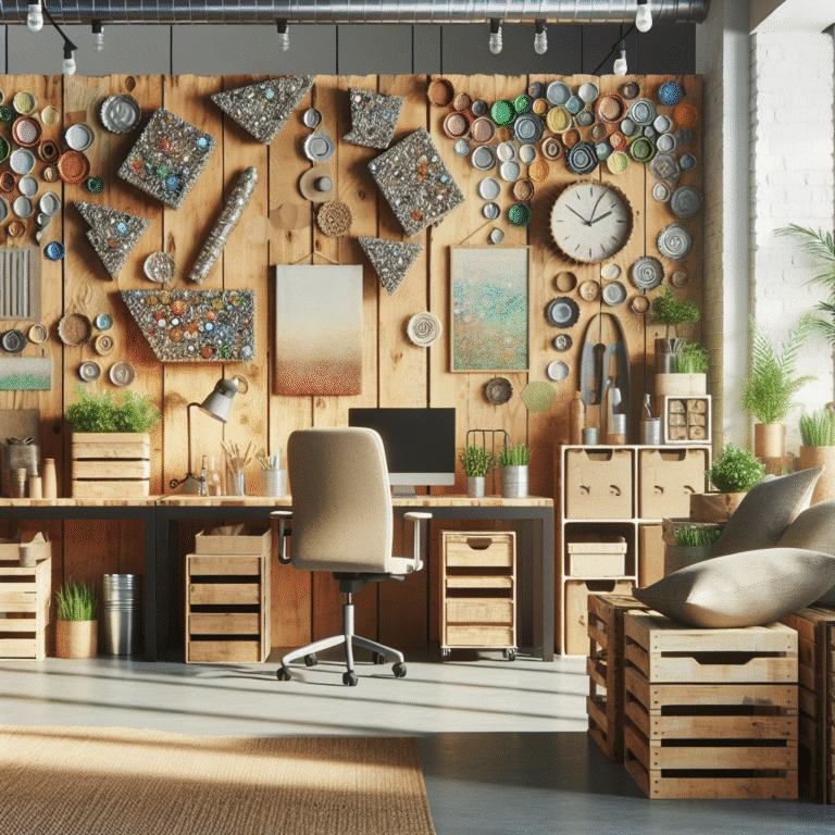 Como criar um escritório inspirador com elementos recicláveis