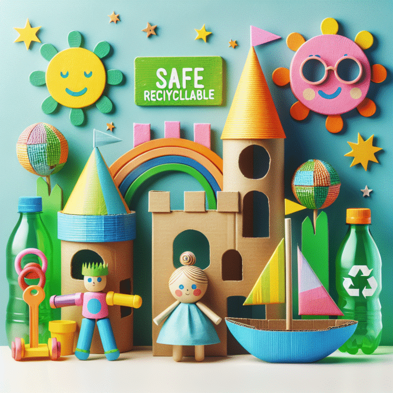Brinquedos recicláveis seguros para crianças: brincadeiras sem riscos.