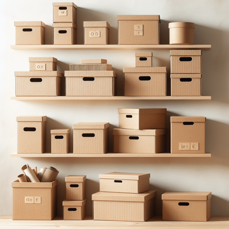 Caixas organizadoras feitas de papelão reciclado