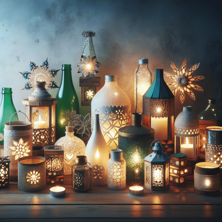 Luminárias artesanais que encantam com materiais recicláveis