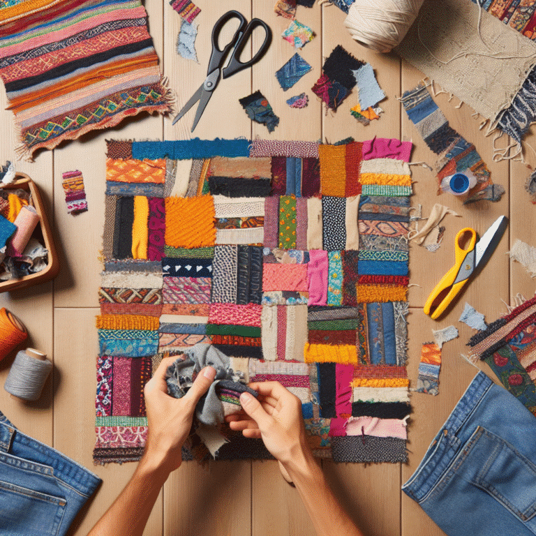 Faça você mesmo: tapetes com retalhos de tecido reciclado