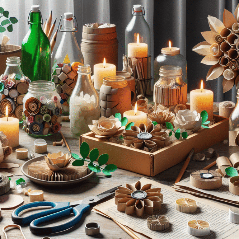 Decoração sustentável: transformando materiais recicláveis em arte