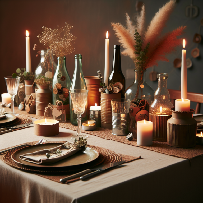 Mesa posta: como decorar usando apenas recicláveis