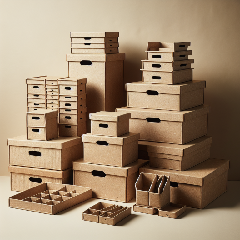 Caixas organizadoras feitas de papel reciclado