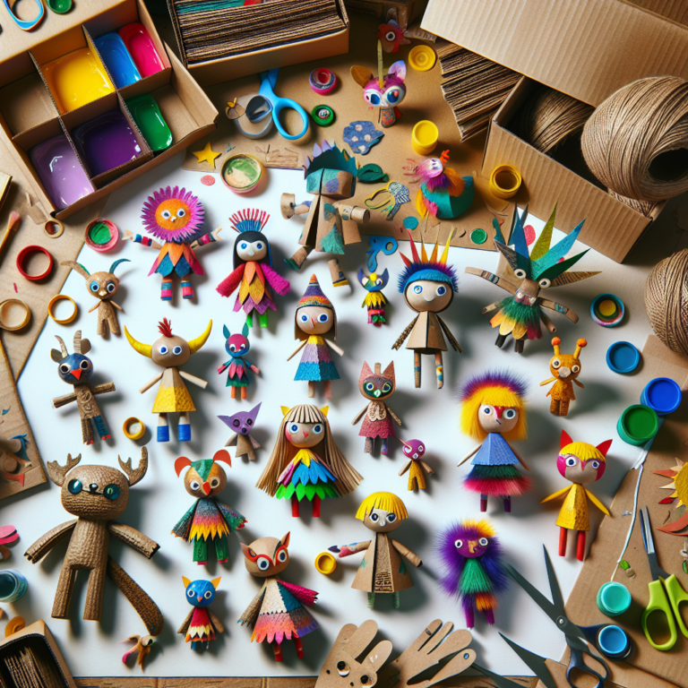 Aprenda a fazer bonecos divertidos com papelão reciclável