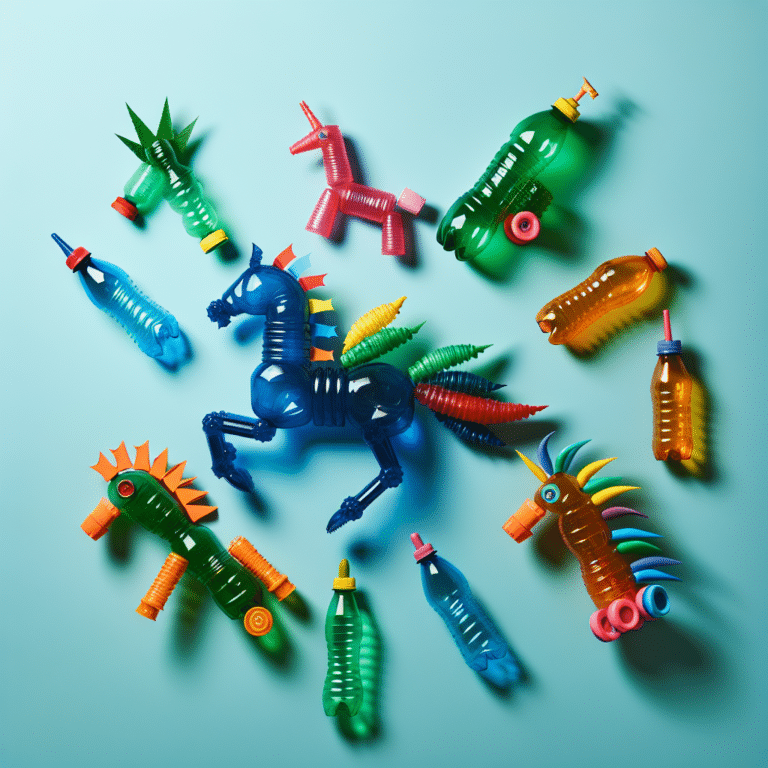 Propostas divertidas de brinquedos com garrafas PET