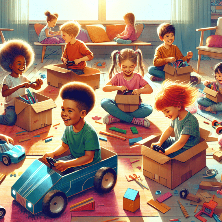 Carrinhos rápidos e fáceis com caixas de papelão