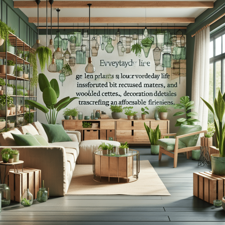 Transformando o cotidiano: dicas de decoração sustentável e acessível.