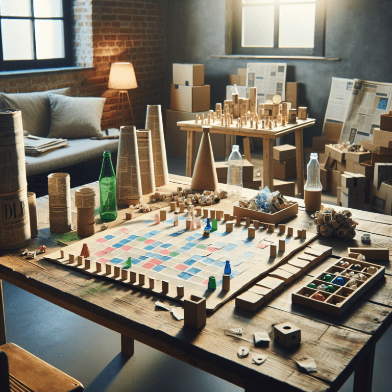 Monte jogos de tabuleiro usando recicláveis em casa