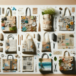 Sacolas artesanais com materiais recicláveis
