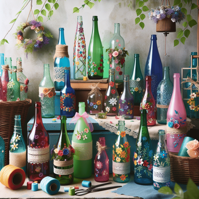Decoração criativa: garrafas recicláveis como protagonistas