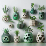 Vasos de plantas criativos com materiais recicláveis