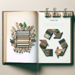 Suportes de livros feitos com recicláveis